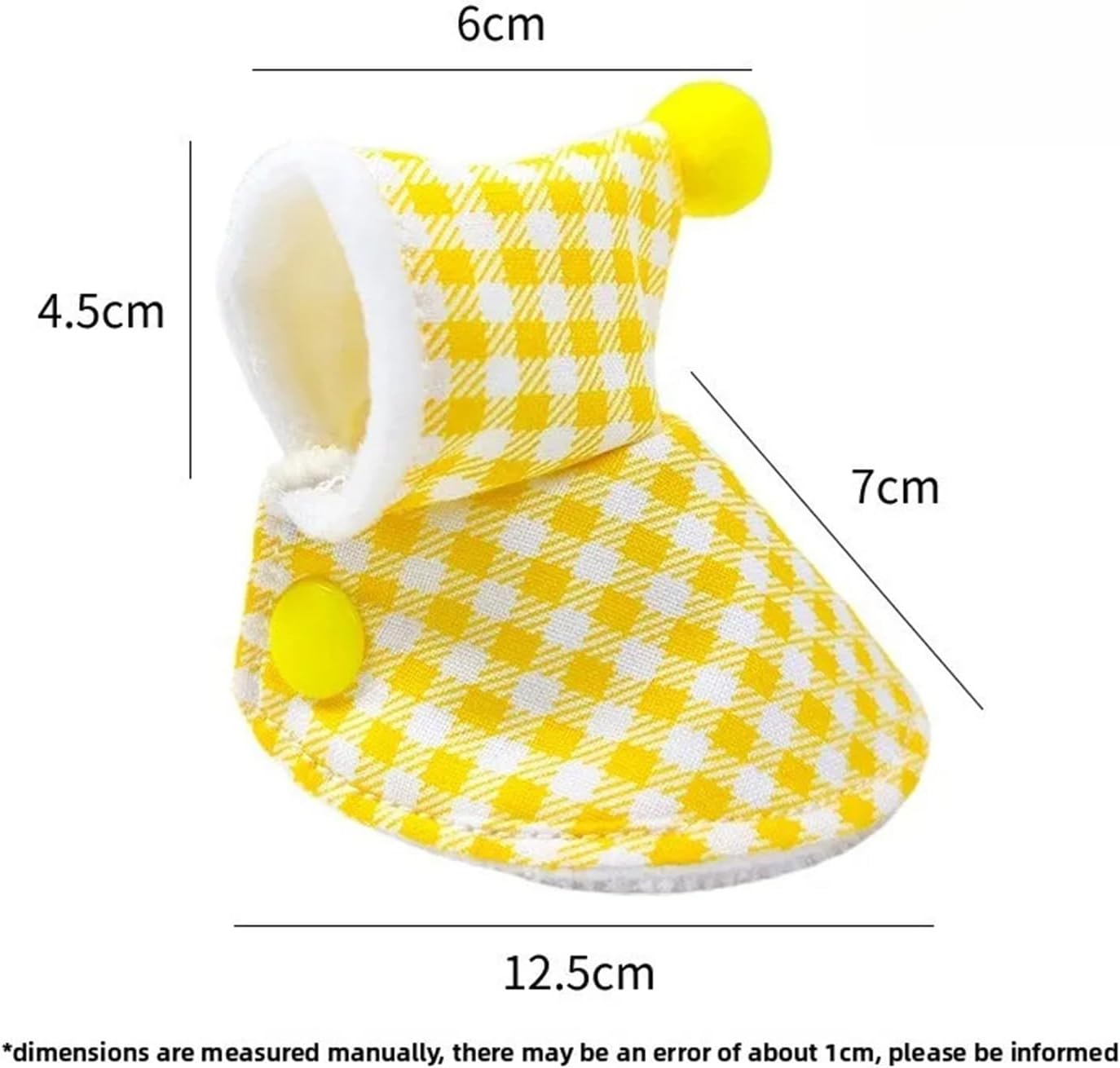 Bird Diaper, Bird Cloak Warm Cover Keep for Winter Go Out Costume Clothing Parrot Thickened Colorful Clothes,for Bird(Yellow M)