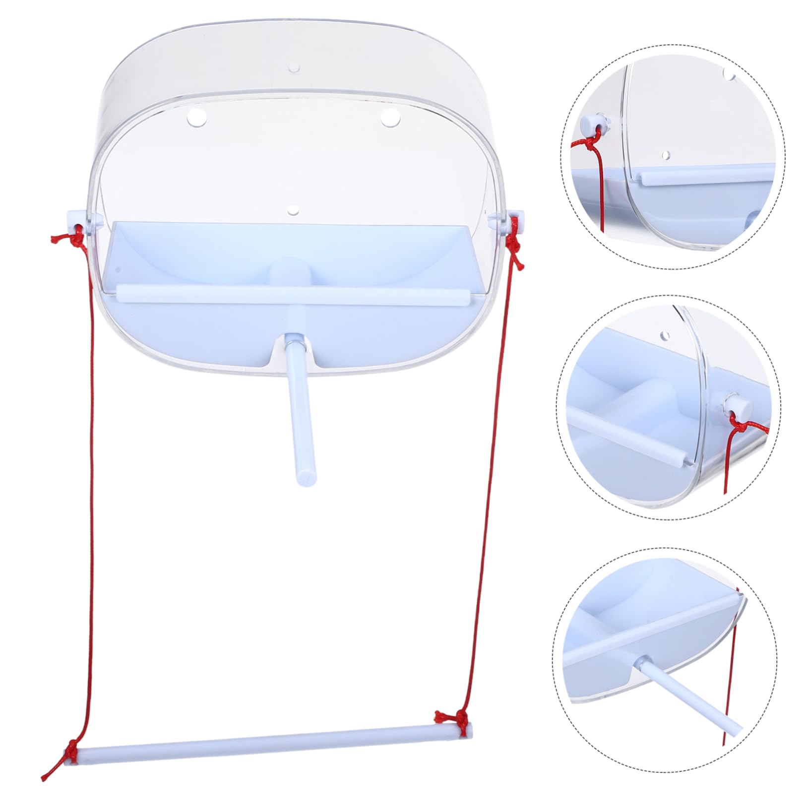 BESPORTBLE 4 Juegos Comedero para Pájaros Comedero para Jaula De Pájaros Ventosa del del Colibrí De La Ventana De Agua para para Loros con Lechón PD