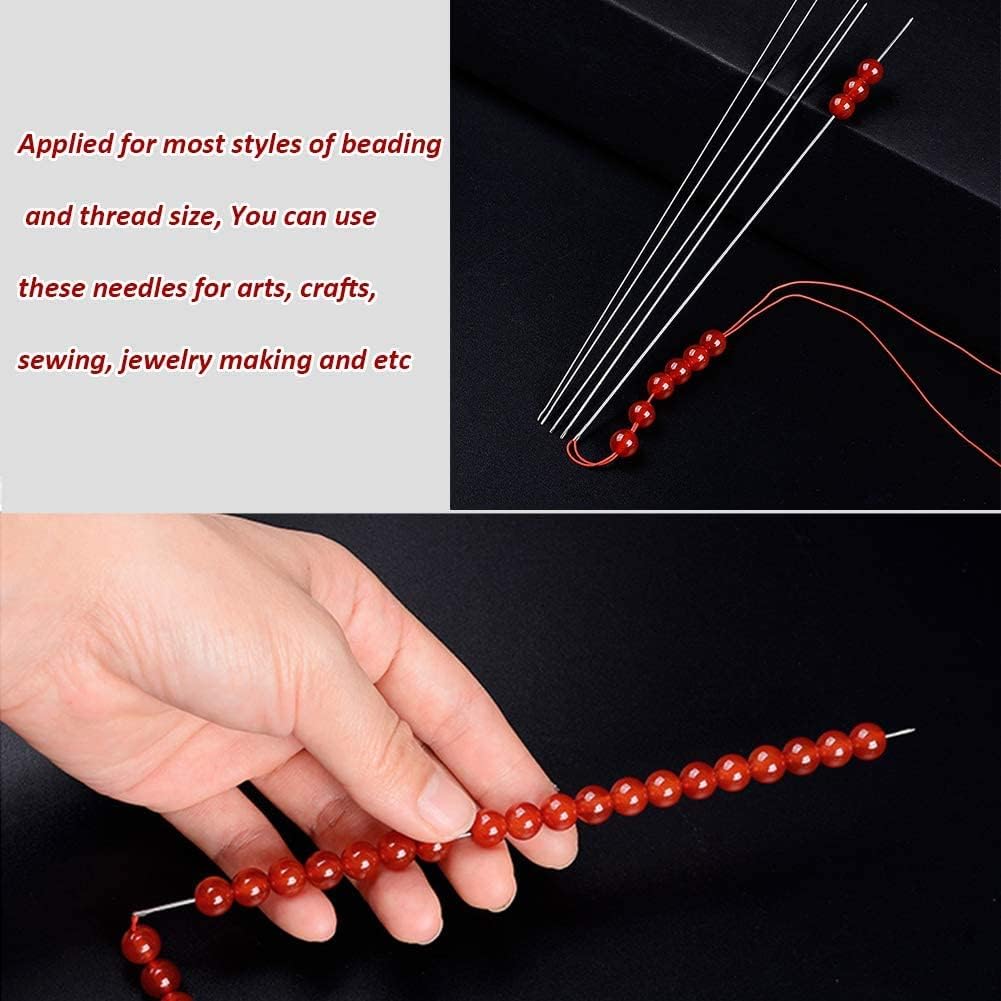 Nonvor 70Pcs Sewing Needle Tools Kit Straight Stainless Steel Beading Thread Needles, Bottle, Threaders, Jewelry Making DIY