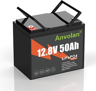 12V 50Ah LiFePO4 Battery,15000+ Deep Cycle Lithium Battery, Built in 50A BMS,Low Temp Protection,Perfect for Off-Grid,RV, Camper, Trailer, Van, Trolling Motor