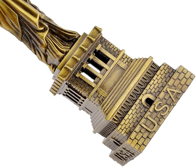Estatua Metálica de la Libertad - Souvenir Decorativo 18 cm miniatura 7