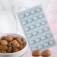Vista 6 de mostsom Molde de chocolate mini castaño, moldes de silicona, jalea pequeña, pasteles, dulces, moldes de fondant (castaña K)