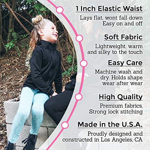 STRETCH IS COMFORT Girl's Cotton Leggings Black Large