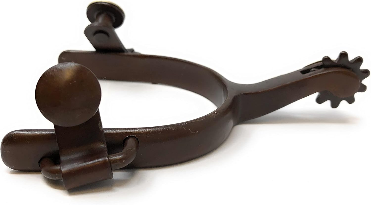 AJ Tack Youth Antique Brown Steer Head Spurs Package