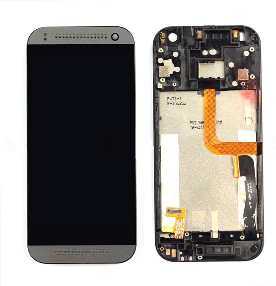 Black HTC One Mini 2 M8 Mini Touch Digitizer Glass+LCD Display Assembly W/ Frame