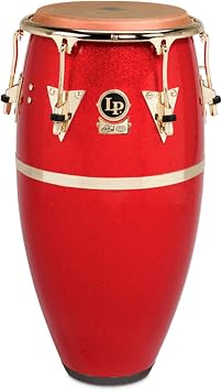 LP Galaxy Fiberglass Fausto Cuevas III Signature Conga, Arena Red with Gold Hardware 11.75 in.