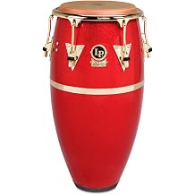 LP Galaxy Fiberglass Fausto Cuevas III Signature Conga, Arena Red with Gold Hardware 11.75 in.