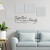 Vista 5 de Vancetyno Together We Make A Family - Calcomanía de vinilo para pared, diseño de refranes inspiradores, decoración del hogar