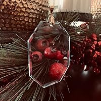 Vista 4 de LaserGram Personalized Glass Christmas Ornament, World's Greatest Sister, Custom Laser Engraved Gift Idea (Rectangle Shape)