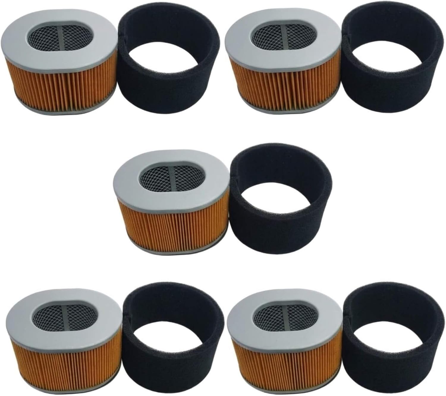 5 X Air Filter for Yanmar L100N Diesel Engine - Rep 114210-12590, 114211-12510