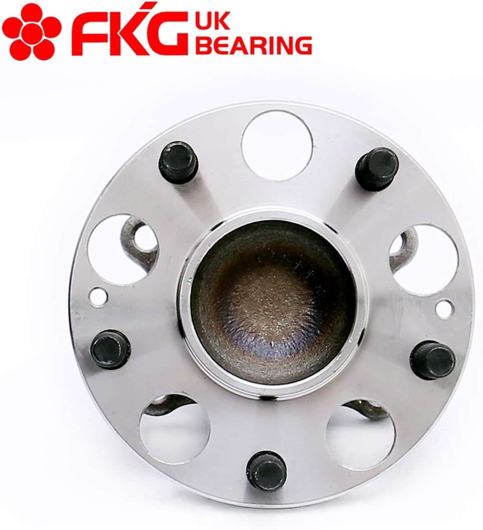 FKG 512257 Rear Wheel Bearing Hub Assembly fit for 2006-2011 Honda Civic (ABS LX DX GX Only 1.8L), 5 Lugs Set of 2