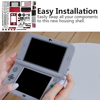 Housing Shell for Nintendo 3DS System Replacement Screen Tools Console Flame Red