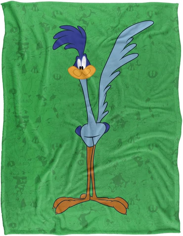 Looney Tunes Blanket, 60"x80" Road Runner Character Silky Touch Super Soft Throw Blanket