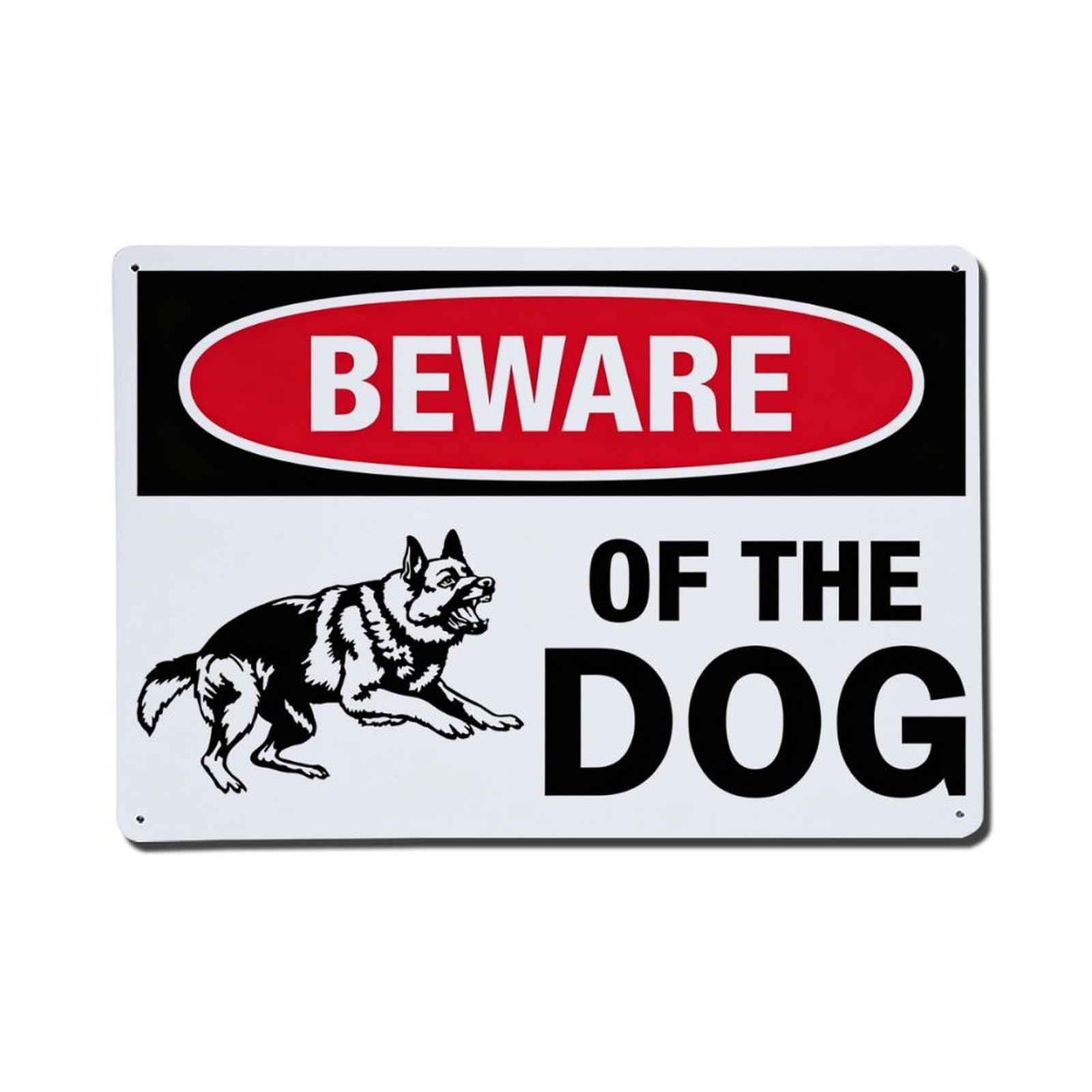 Beware Of German Shepherd Dog Warning Aluminium Sign 20x30cm
