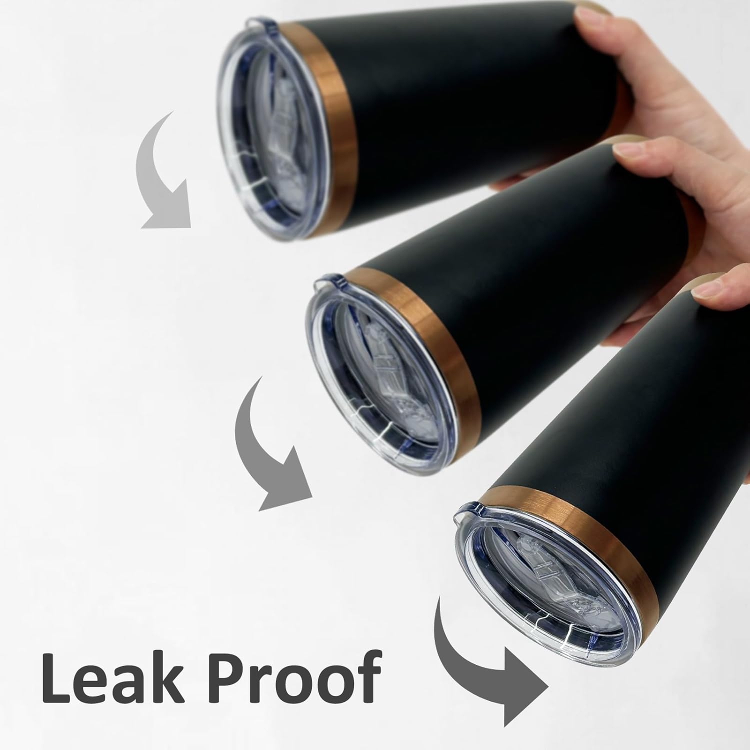 20 oz Tumblers Stainless Steel Tumbler with Lid and Straw Insulated Coffee Mug for Laser Graving 20oz Powder Coated Cup(Black,1 pack) - Image 3