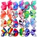 Myamy 6 inches Hair Bows For Girls Large Big Grosgrain Ribbon Boutique Rainbows Hair Bow Clips For Kids Toddlers Teens Children Gifts Set Of 12