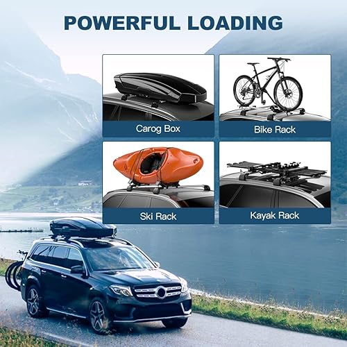 Miniatura 6 de ECCPP Barras transversales para portaequipajes Honda CR-V 2012-2016, portaequipajes, canoas, kayak, solo se adapta a modelos de rieles laterales