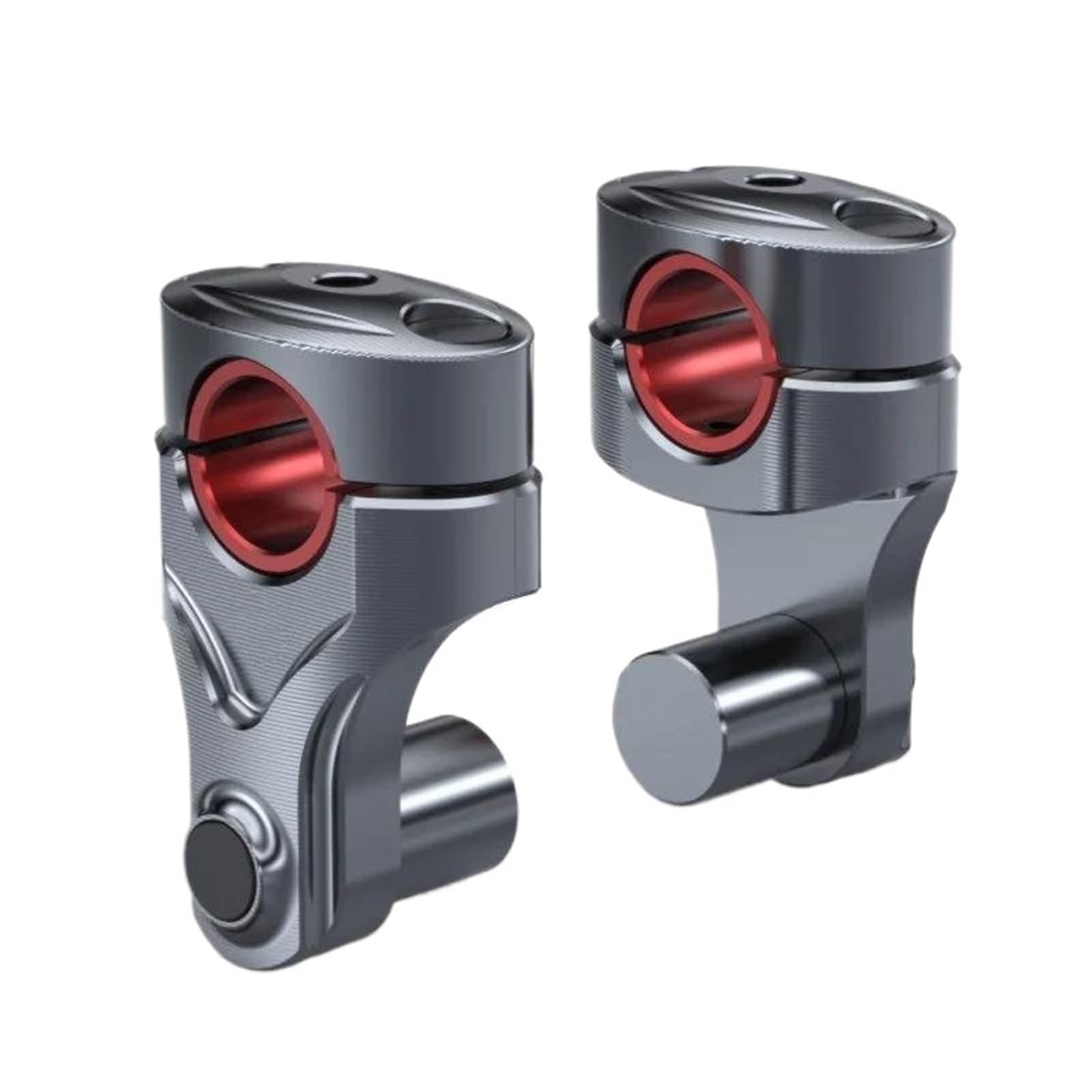 Hdhcscagh Titanium Motorcycle Handlebar Heightening Riser Clamp Handlebar Fixed Seat Modification Accessories Universal 22 Mm 28 Mm Handlebar Clamps Risers(Titanium)