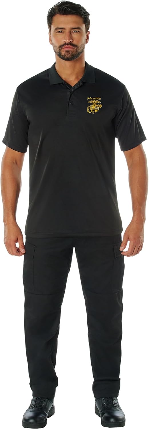Rothco USMC Eagle, Globe & Anchor Moisture Wicking Polo – Collared Golf Shirt - Image 7