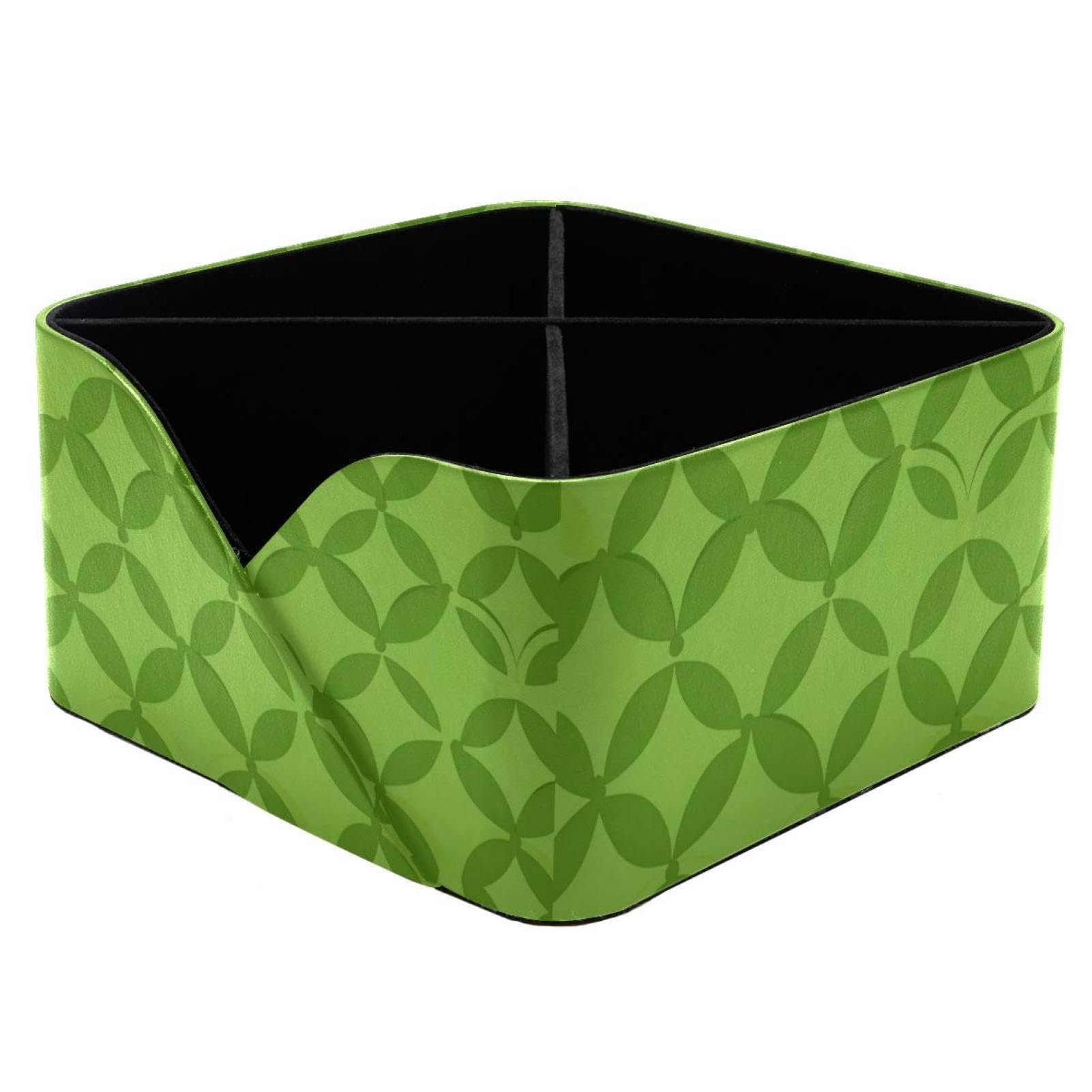 Porte-stylos rectangulaire vert et organiseur de bureau pour papeterie enfant et maquillage femme