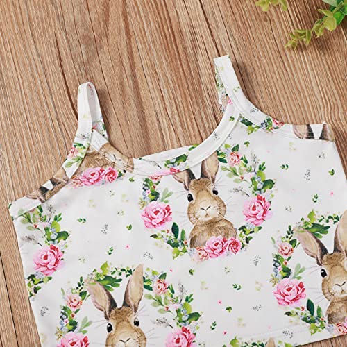 Lykmera Calças curtas de verão com estampa de coelho de desenho animado para meninos e meninas (B, 1