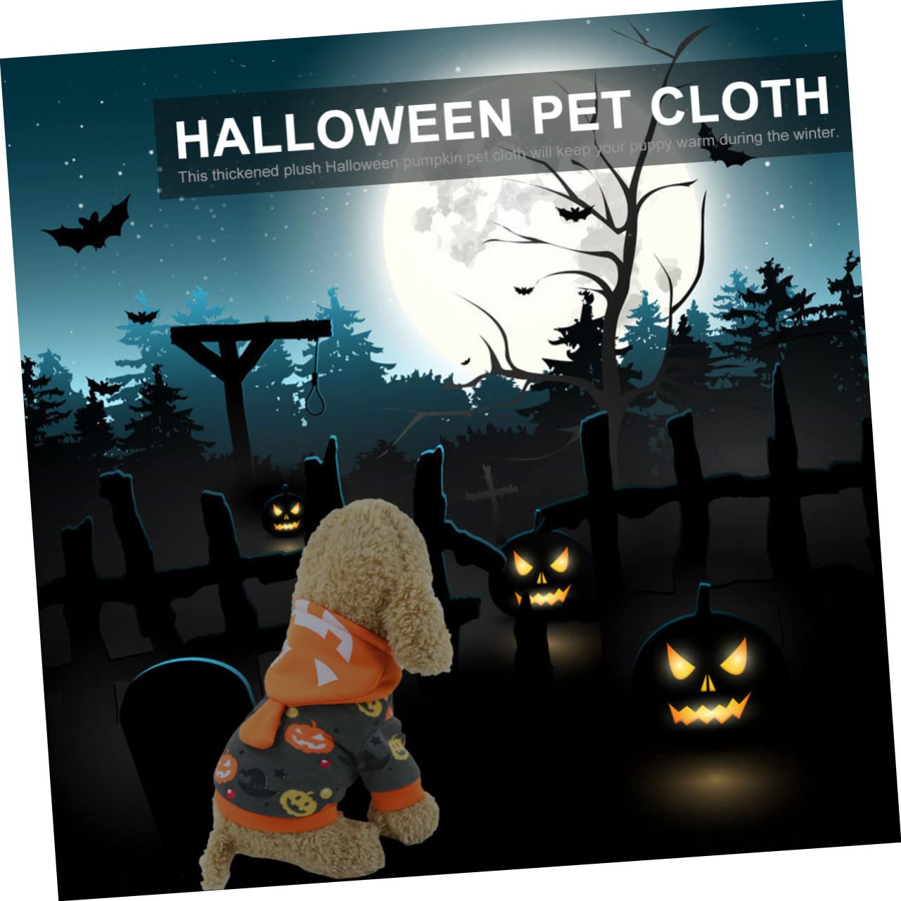 HMJGDHX 3 Pezzi di Costume per Animali Domestici, Cappotto per Animali, Vestiti di Zucca di Halloween per Cani, Cosplay di Halloween