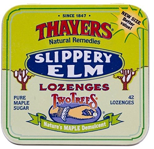Thayers Slippery Elm Lozenges, Maple 42 ea (Pack of 2)