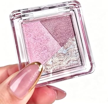 Baked Eyeshadow Palette, 3 Shades Matte & Shimmer, Base Deepen & Highlight Trio, Smooth Baked Powder, 6 Dessert-Inspired Themes, 2.5g #4