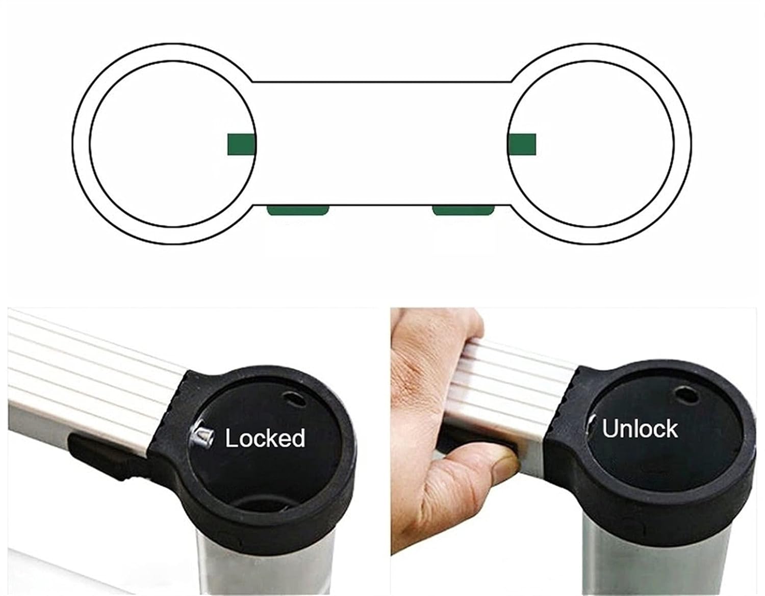 Telesladder, Alumiloft Ladder Extendable with Hooks and Stabilizer, Max Load,Adjustable Step, for Indoor,Outdoor,Office,Warehouse,Courtyard/E*Panded Length 5.1M/16.7Ft