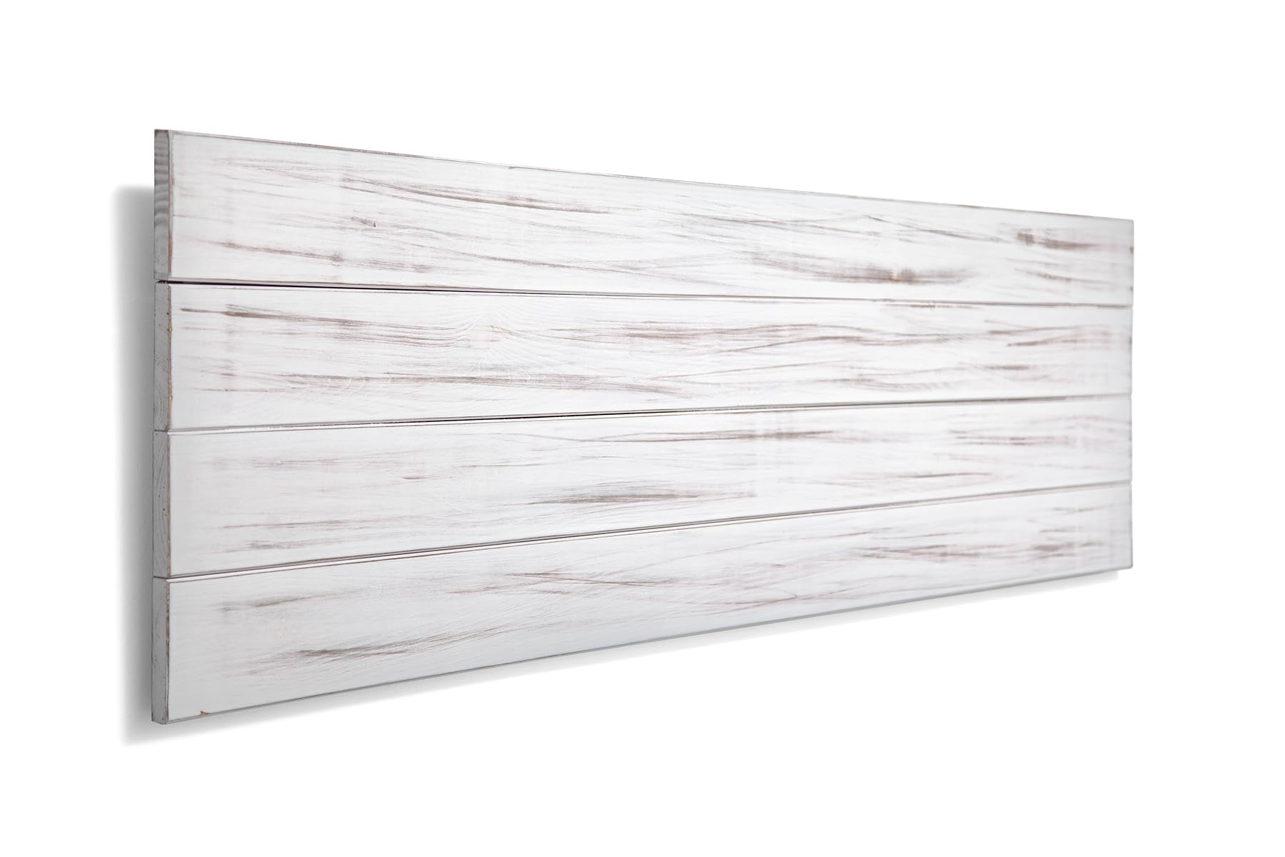 SUENOSZZZ-ESPECIALISTAS DEL DESCANSO TREVINCA Vintage White Wooden Wall Headboard Horizontal Board Vintage Style for 150 cm Beds