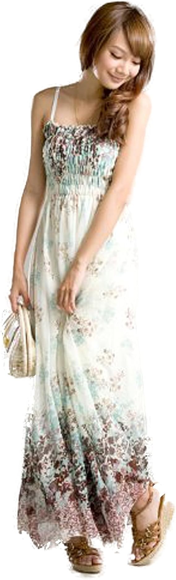 Amazon Co Jp 大きいサイズ レディース ワンピース マキシワンピ 黒 白 花柄 パネル柄 C0015 服 ファッション小物