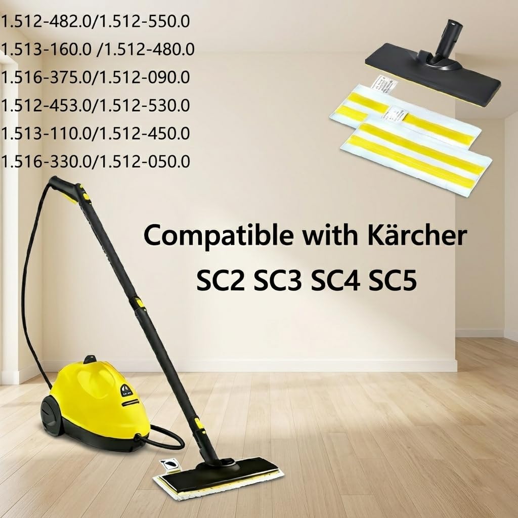 5 PCS Set Suceur de Sol pour Kärcher SC2, SC3, SC4, SC5 Nettoyeur Vapeur, Accessoires de remplacement pour Kärcher Easyfix Nettoyeur Vapeur, Original Accessories for Kärcher Steam Cleaners