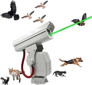 Automatic Bird Scarer, 360° Rotary Bird Deflector, AI Remote Control with Smart App, Timed Cruise Bird Frighter for Substations, Airports, Orchards, Farmland