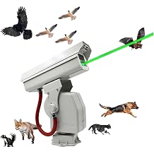 Automatic Bird Scarer, 360 Rotary Bird Deflector, AI Remote Control with Smart App, Timed Cruise Bird Frighter for Substations, Airports, Orchards, Farmland