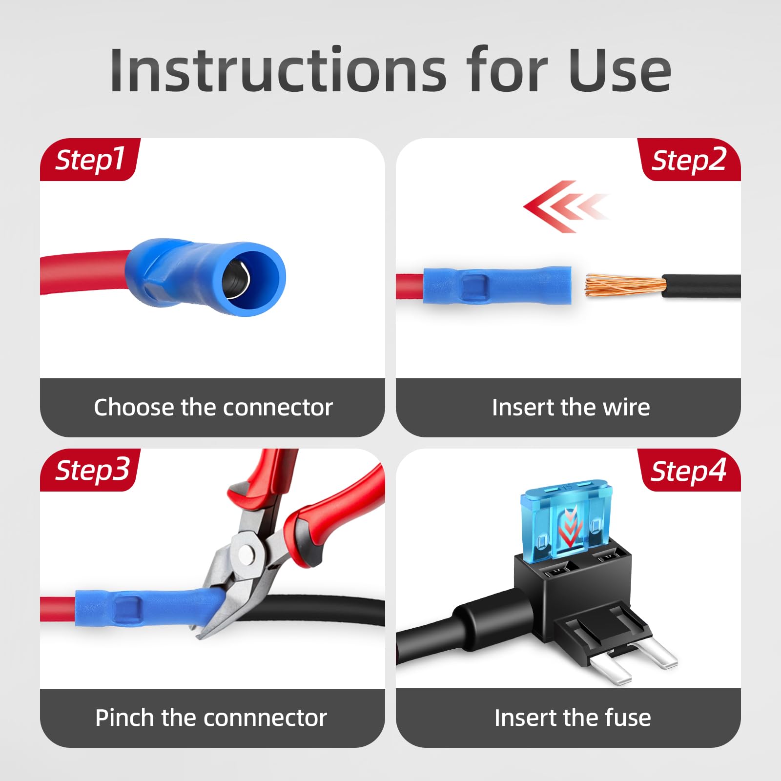 Lot De 5 Porte-fusibles à Lame En Ligne étanches 12V 30A - Pour Ajouter Un Circuit Sur Voiture, Camion - Installation Facile