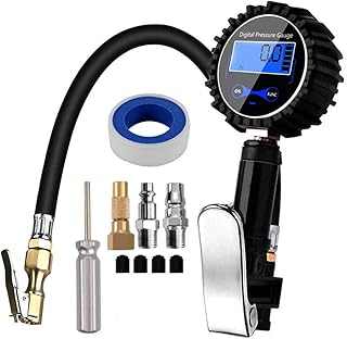 Acant Digitaler Reifendruckmesser, Hochpräziser Reifendruckprüfer Mit LCD-Display, Für LKW, Geländewagen, Motorräder, Fahr...