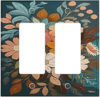 Vista 185 de Cubiertas Decorativas de Arte para Interruptores de Luz, Hojas de Otoño, Placa de Pared de Palanca Individual, Cubierta Decorativa de Interruptor