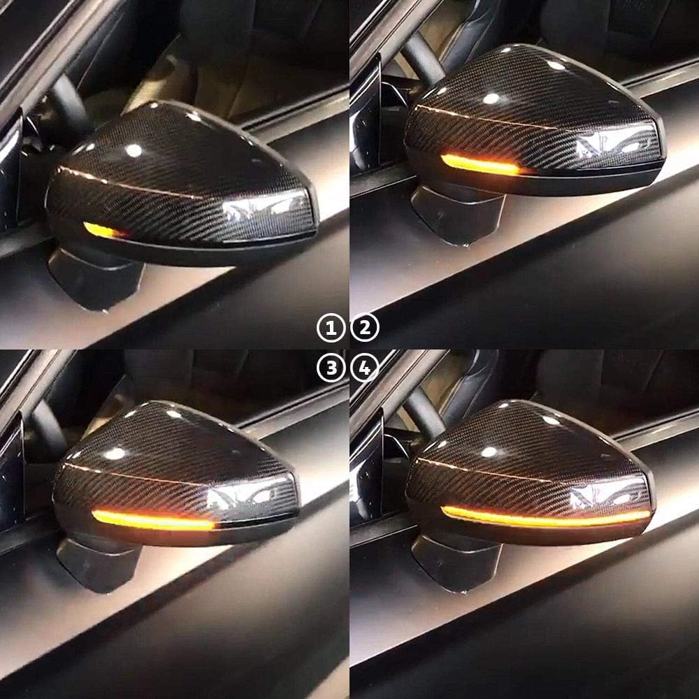 Indicateur de Miroir Dynamiques LED Clignotant pour Audi A3 8V S3 RS3 | 2013 2014 2015 2016 2017 2018 2019 2020 (Noir)