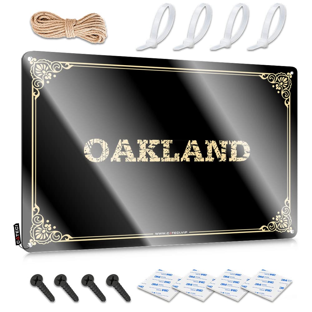 Tin Signs For Man Cave Oakland Tin Sign Sign Decor Garage Signs For Men Vintage(30X40CM)