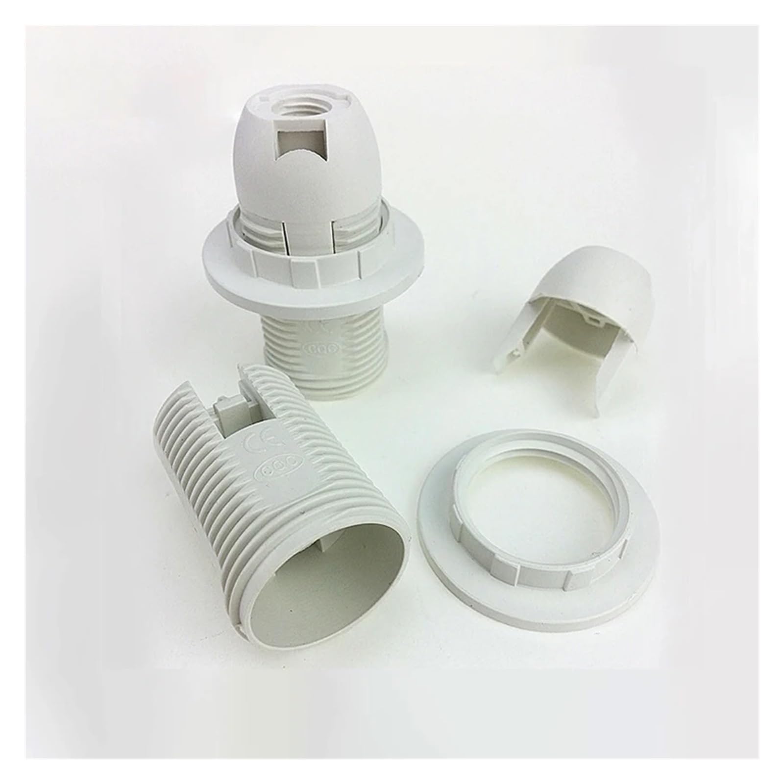 Support de Base de lampe à vis E14 LS0011, 10 pièces, adapté à l'ampoule à vis E14, accessoires de suspension, divers luminaires cuicui (Size : E14, Color : LS0011-white)