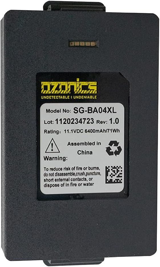 Ozonics SG-BA04XL Smart Battery with Extended Life | Compatible with HR600 Ozone Generator | Up to 13 Hours in Standard Mode and 10 Hours in Boost Mode | Integrated On-Board Charging