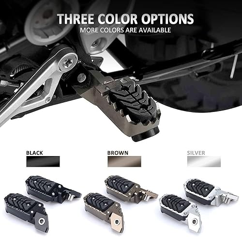 Miniatura 7 de Estriberas doradas para motocicleta, estriberas ajustables de aluminio con resorte integrado, accesorios de motocicleta para BMW R1250GS ADV