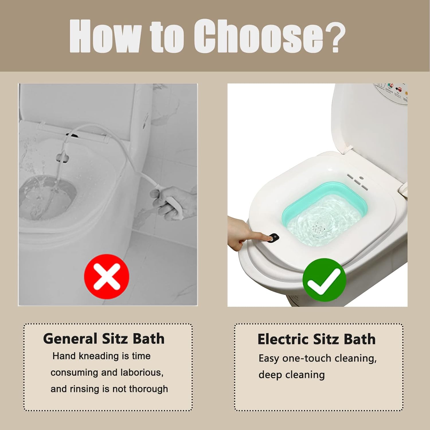 Electric Sitz Bath- Foldable Postpartum Care Basin，Sitz Bath Tub for Soothes and Cleanse Vagina & Anal, Hemorrhoids and Perineum Treatment,Suitable for Women, Maternity, Pregnant Women, Elderly : Health & Household