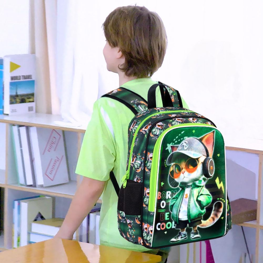 3PCS Dinosaur Backpack for Boys, 16 Inch Kids Water Resistant Preschool Elementary Kindergarten Bookbags and Lunch Box | Kids, Water Resistant, Preschool, Elementary, Kindergarten - Image 8