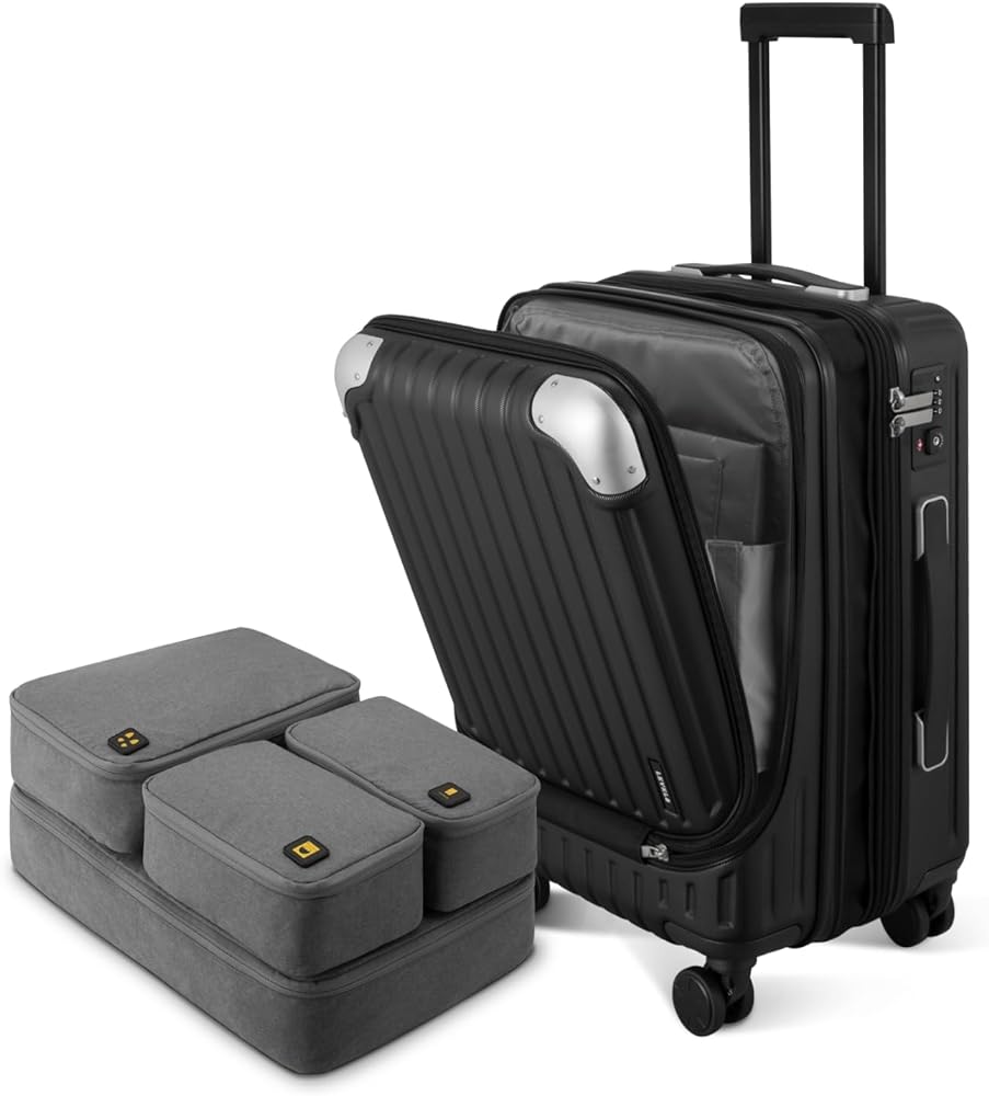 Amazon.com | LEVEL8 Grace Carry On Luggage Airline Approved, 20