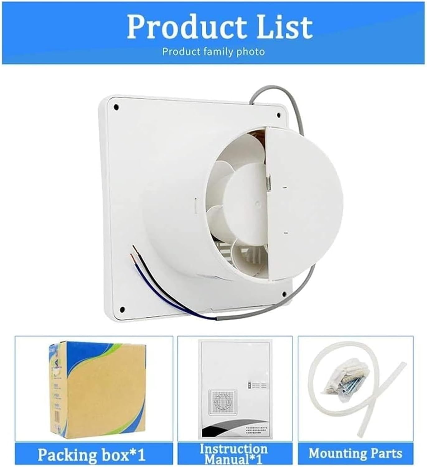 Kitchen Exhaust Fan, Extractor Fan Ventilation Fan Silent Bathroom Exhaust Fan Ventilation Powerful Fan Kitchen Toilet Window Ventilation Fan