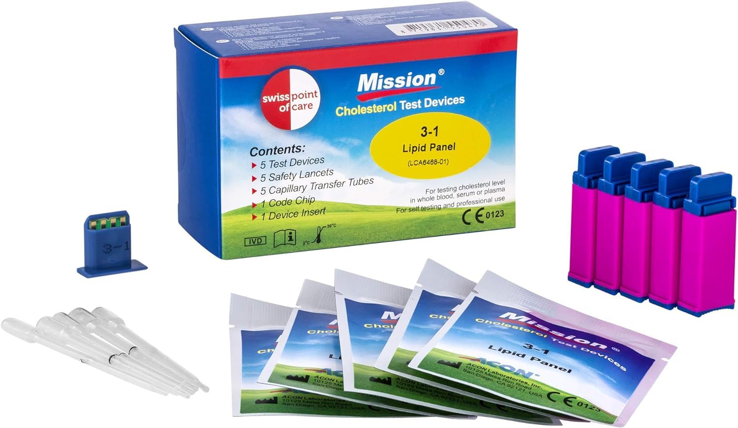 Mission 3 in 1 - Ricarica 5 Strisce Colesterolo