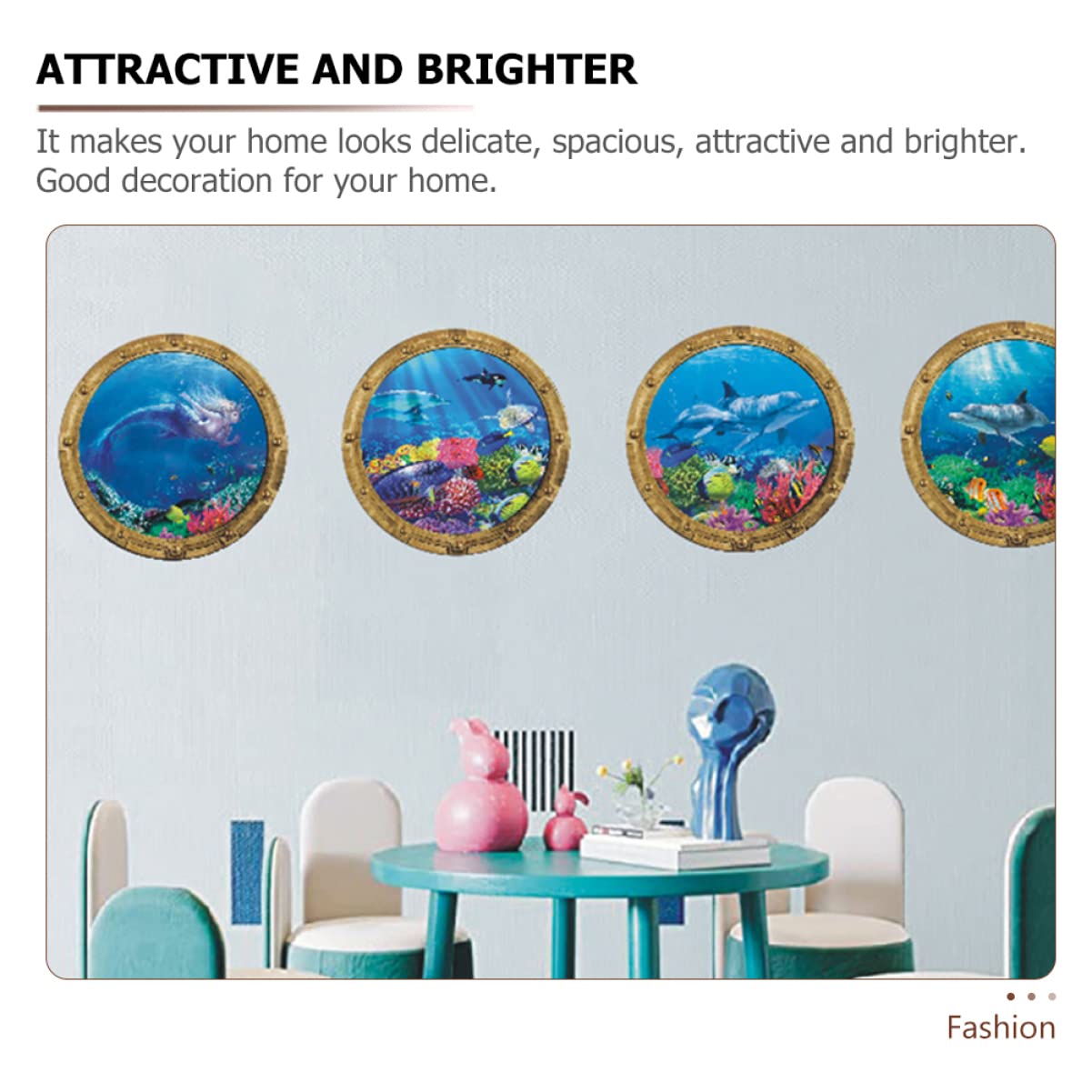 Toyvian 12pezzi Adesivi Murali Animali Marini Decorativo Per Casa Ufficio e Camera Da Letto Facile Installazione e Resistenti Perfetti Per Creare Atmosfere