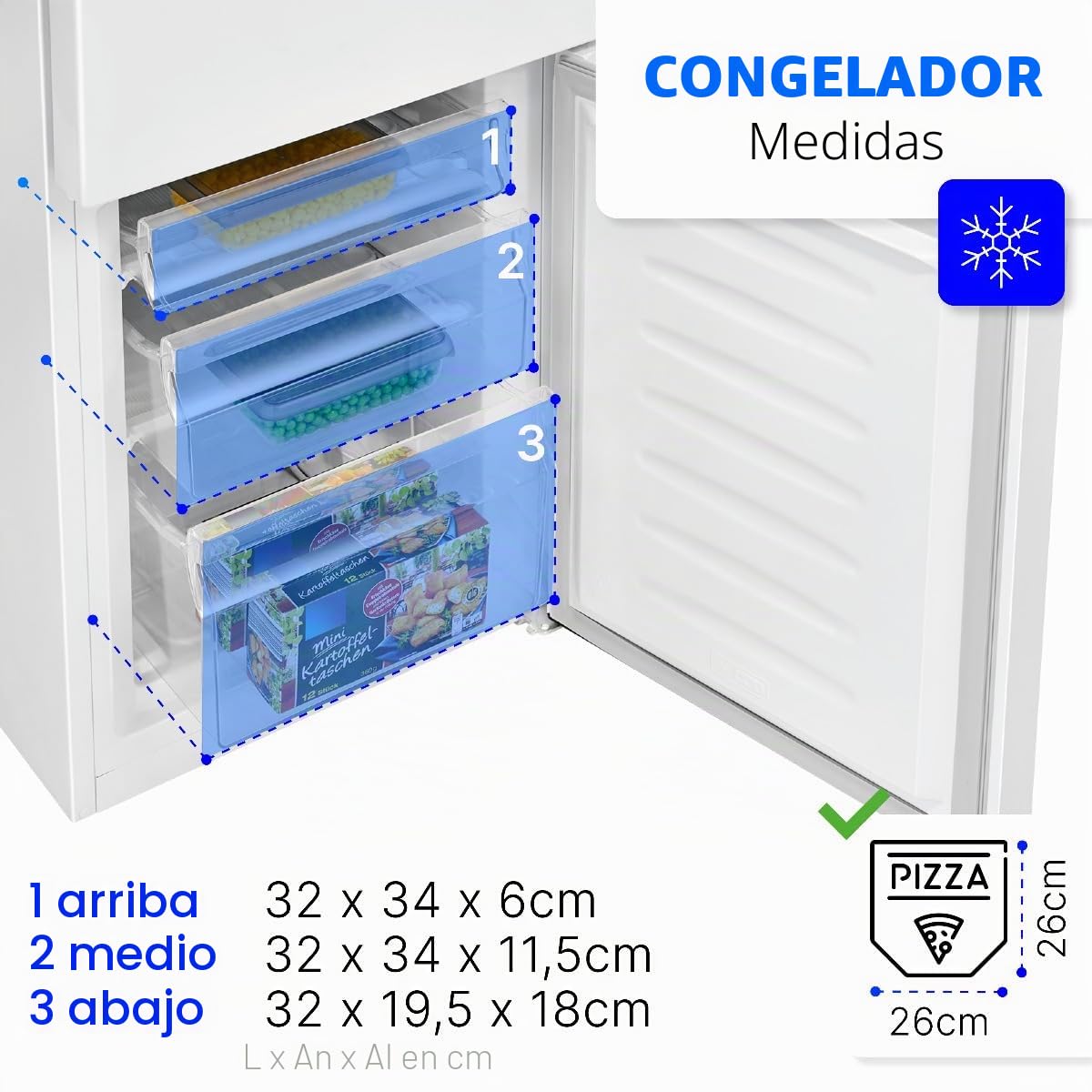Bomann Nevera y congelador de 175L en blanco KG320-2-blanco, Capacidad neta: 175 litros, Control de temperatura continuo, Bisagras de puerta a la derecha, intercambiables, Patas ajustables