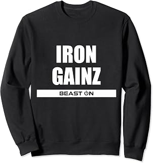 Iron Gainz Gains Gym Fitness Motivation Bodybuilding Gains Sweatshirt